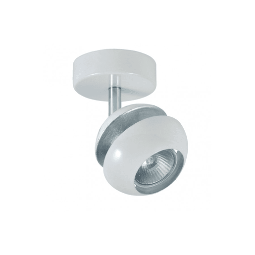 Projector 1 luz cor metal branco série beethoven 13cm