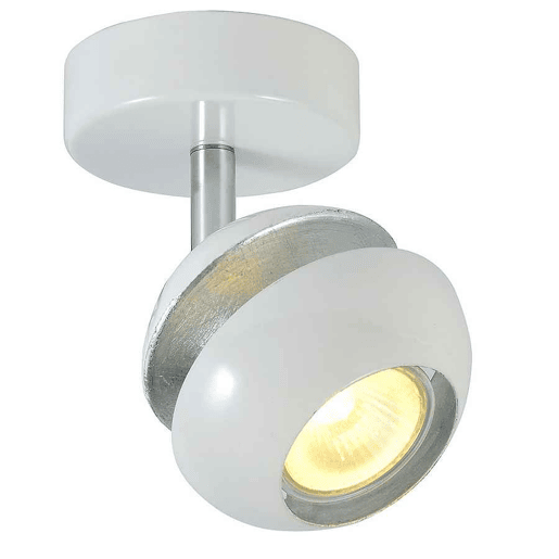 Projector 1 luz cor metal branco série beethoven 13cm