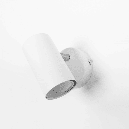 Projector de metal branco série lucas 10cm