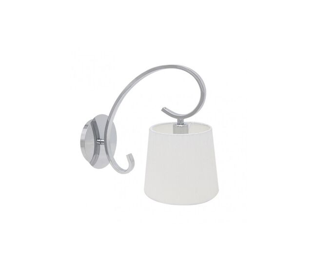 Aplique de pared metal color cromo serie bogota 15cm