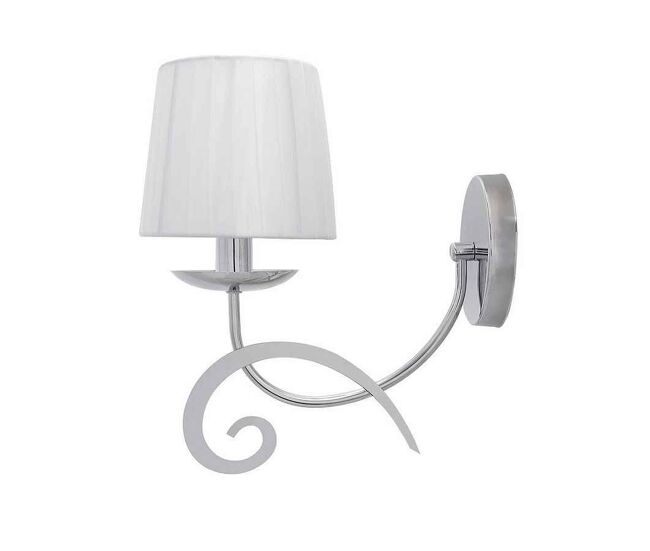 Aplique pared metal color cromo serie luxor 15cm
