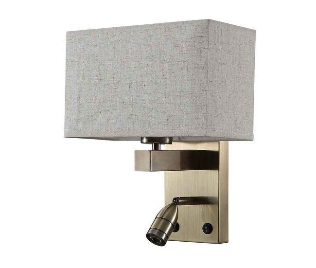 Aplique de pared metal color dorado serie gabriel 26cm