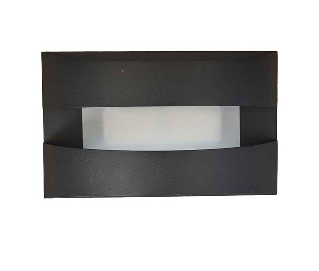 Aplique de pared aluminio color negro serie maya 21cm