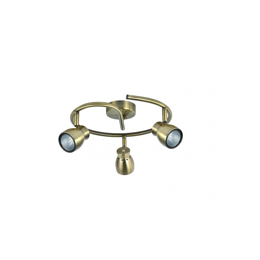 Plafon 3 luces metal color dorado serie chacho 30cm
