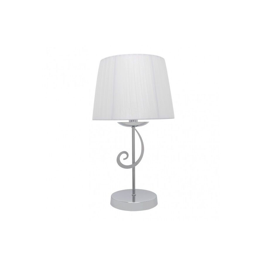 Lampara sobremesa metal color cromo serie luxor 25cm