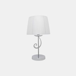 candeeiro de mesa em metal cromado série luxor 25cm
