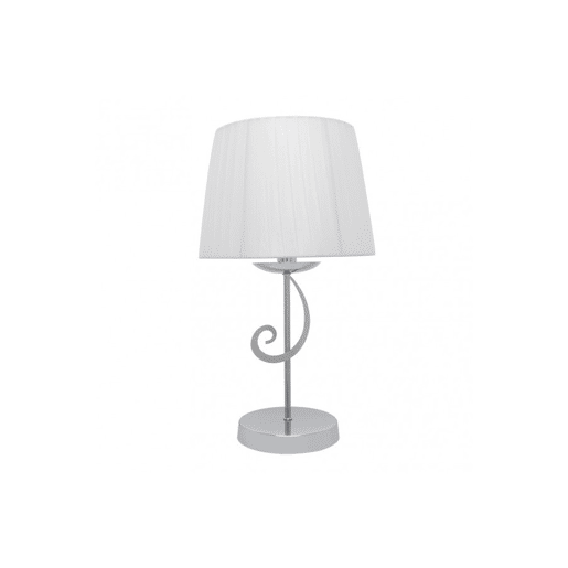 candeeiro de mesa em metal cromado série luxor 25cm