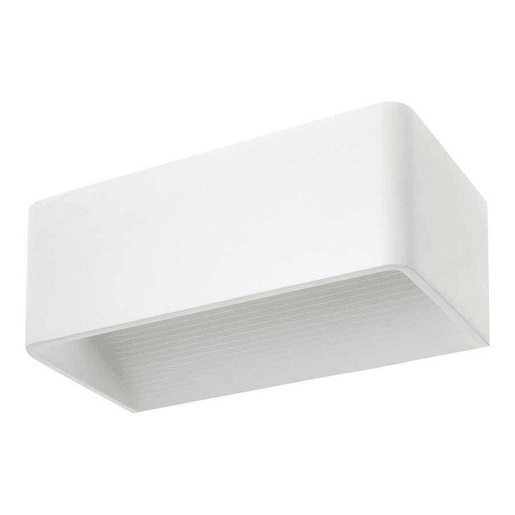 série etel candeeiro de parede em alumínio branco 20cm