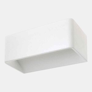 série etel candeeiro de parede em alumÃnio branco 20cm