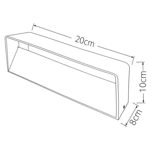 série etel candeeiro de parede em alumínio branco 20cm