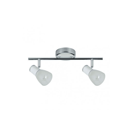 Fita 2 luzes em metal branco série cholo 36,5cm