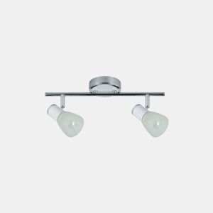 Fita 2 luzes em metal branco série cholo 36,5cm