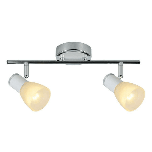 Fita 2 luzes em metal branco série cholo 36,5cm