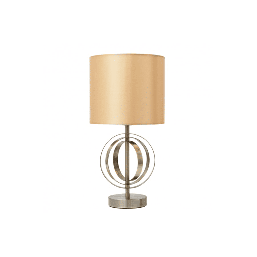 candeeiro de mesa em metal dourado série alfena 23cm
