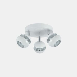candeeiro de tecto 3 luzes em metal branco série beethoven 22cm