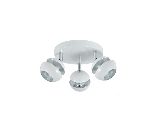 Plafon 3 luces metal color blanco serie beethoven 22cm