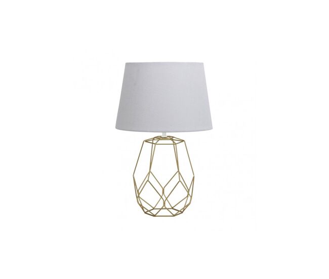 Lampara sobremesa metal color dorado serie labeo 33cm