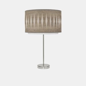 candeeiro de mesa em metal niquelado série alexandra 30cm