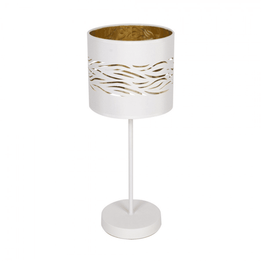 candeeiro de mesa metal cor branca serie niebla 17cm