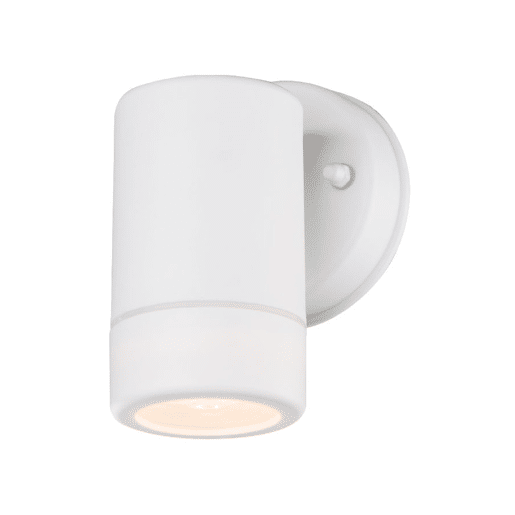 candeeiro de parede acrílico para exterior cor branca série tuela 8,8cm