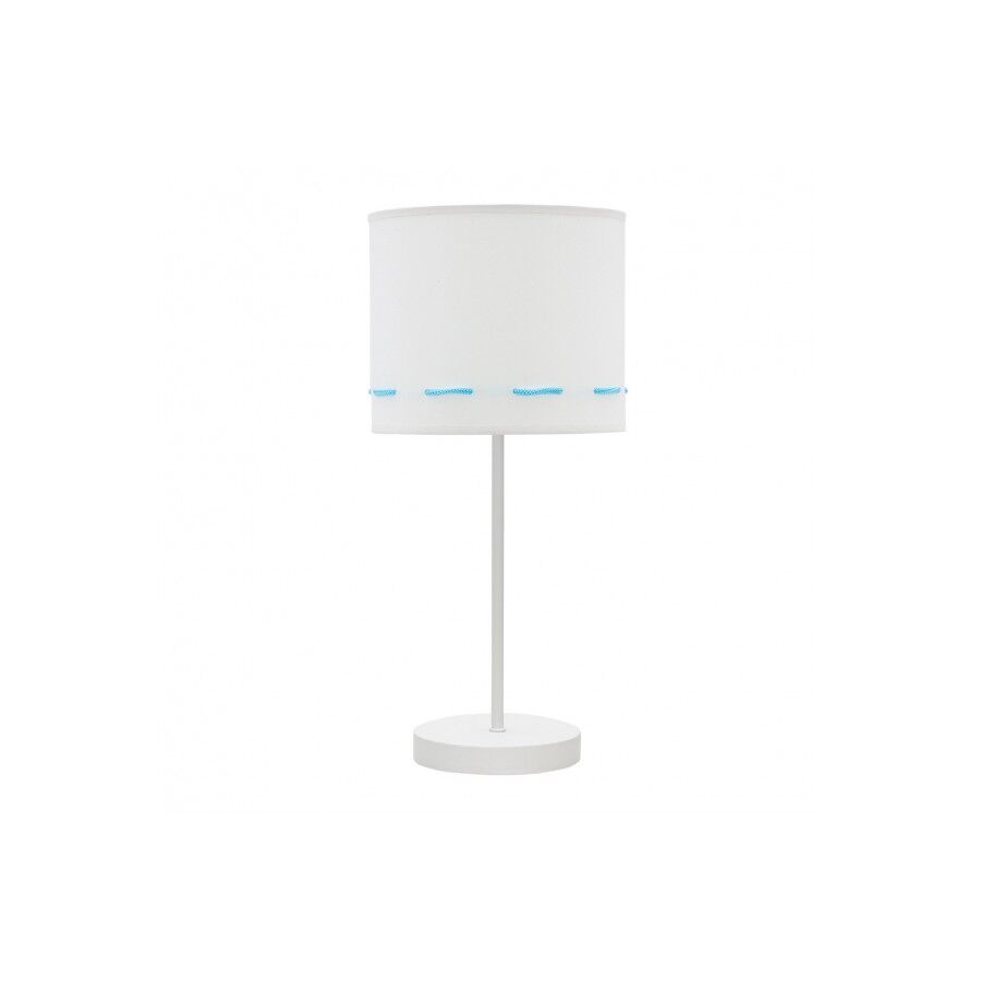 Lampara sobremesa metal color blanco serie trazos 17cm