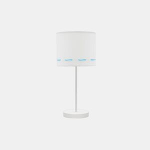 candeeiro de mesa metálico cor branca série trazos 17cm