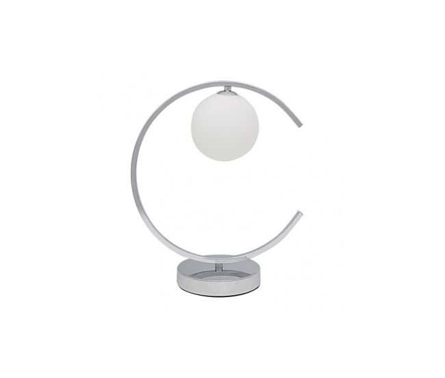 Lampara sobremesa metal color cromo serie conil 32cm