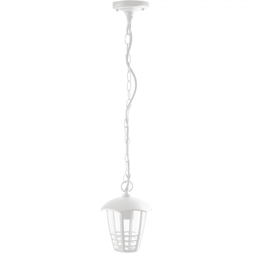 luminária pendente de exterior em alumínio branco de 18 cm da série terva para utilização no exterior