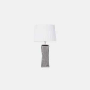candeeiro de mesa metálico cor prata série palo santo 28cm