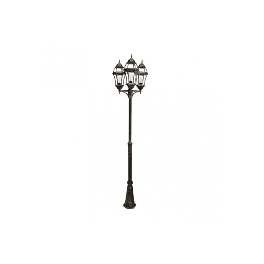 lanterna de jardim alumínio cor preta série becrux 60cm