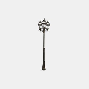 lanterna de jardim alumínio cor preta série becrux 60cm