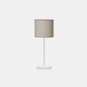 candeeiro de mesa metálico cor branca série ibor 17cm
