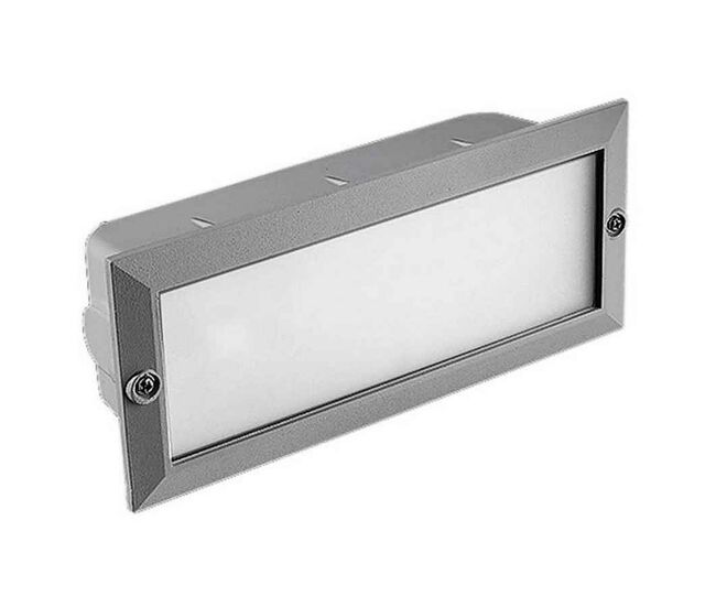 Empotrable exterior aluminio color gris serie tamesis 23.5cm