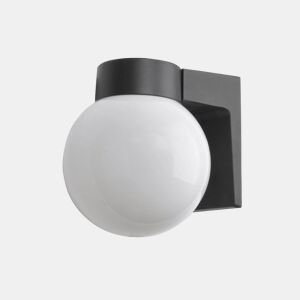 candeeiro de parede exterior em metal preto procyon série 18cm