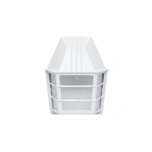 candeeiro de parede exterior em alumínio branco série acrux 20cm