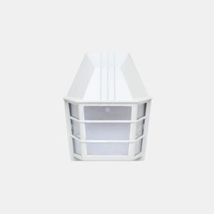 candeeiro de parede exterior em alumínio branco série acrux 20cm