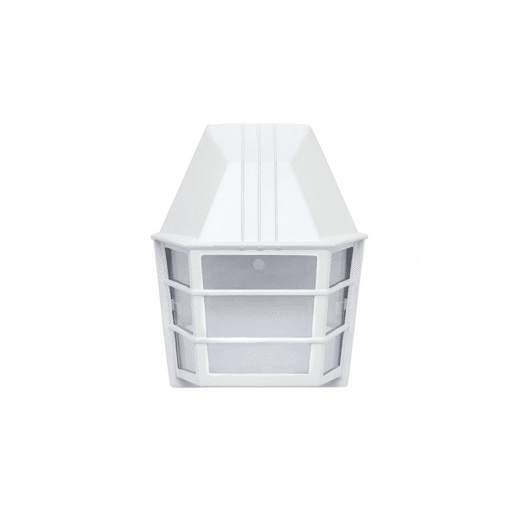 candeeiro de parede exterior em alumínio branco série acrux 20cm