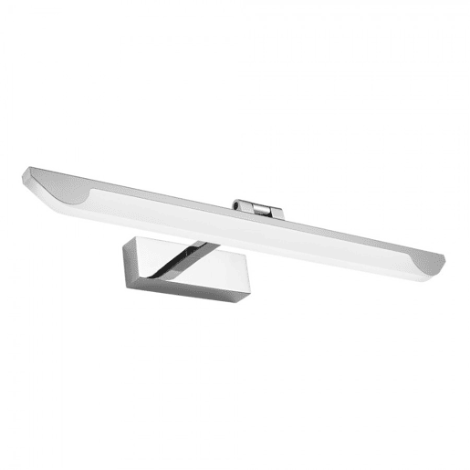 candeeiro de parede em metal cromado série greco 54cm