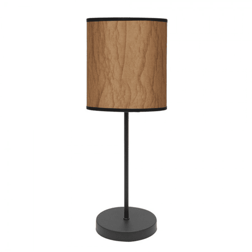 candeeiro de mesa em metal preto série papyrus 16cm