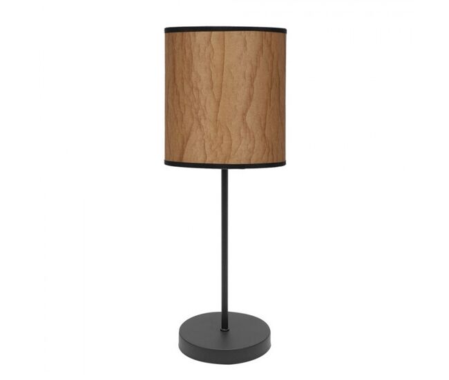 Lampara sobremesa metal color negro serie papiro 16cm
