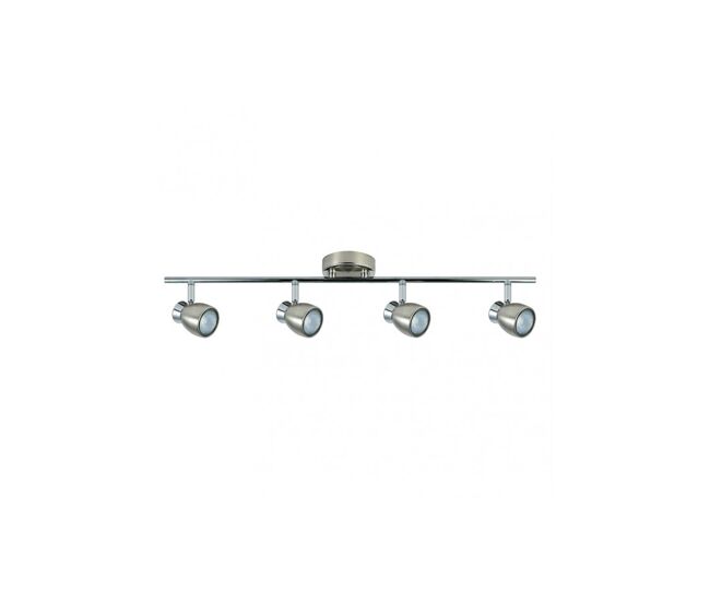 Regleta 4 luces metal color cromo serie chacho 69.5cm