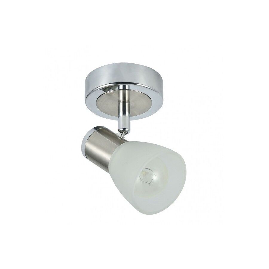 Foco 1 luz metal color cromo serie cholo 8.5cm