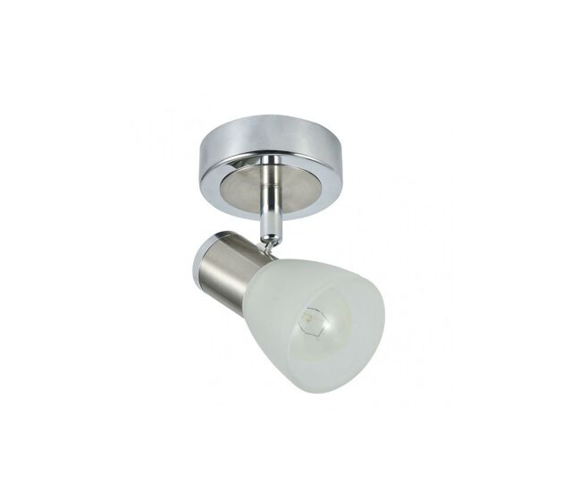 Foco 1 luz metal color cromo serie cholo 8.5cm