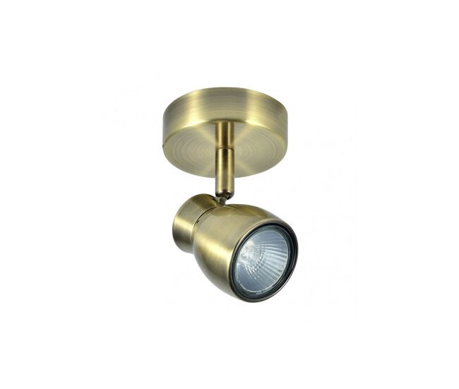 Foco 1 luz metal color dorado serie chacho 12cm