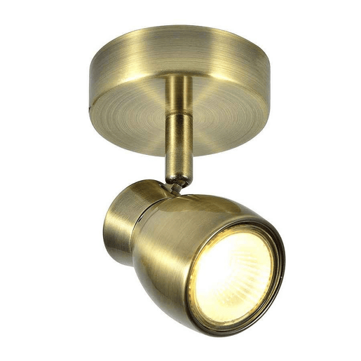 projector 1 luz em metal dourado série chacho 12cm