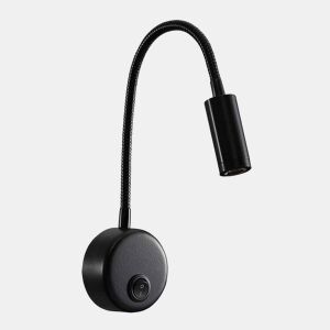 série edgar candeeiro de parede em metal preto 7cm