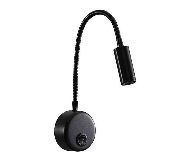 Aplique de pared metal color negro serie edgar 7cm