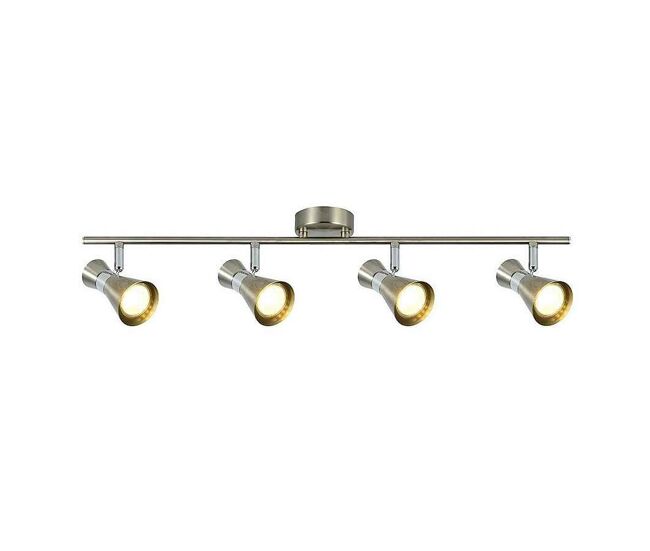 Regleta 4 luces metal color niquel serie mã¡ximo 69.5cm