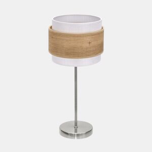 candeeiro de mesa em metal niquelado série myriam 18cm