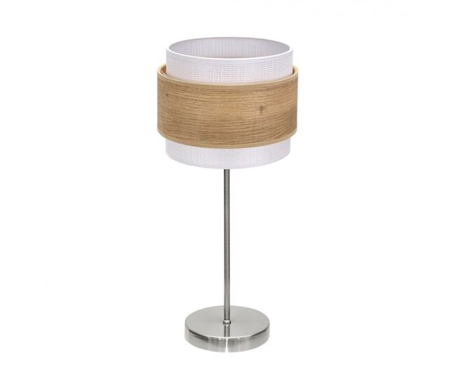 Lampara sobremesa metal color niquel serie myriam 18cm